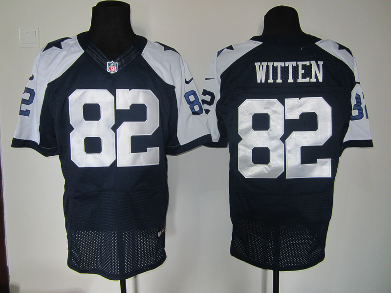 Dallas Cowboys 82 Witten Blue Thanksgiving Nike Elite Jersey